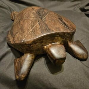 Koa Wood Hand Carved Sea Turtle 14" x 10" x 3.5"